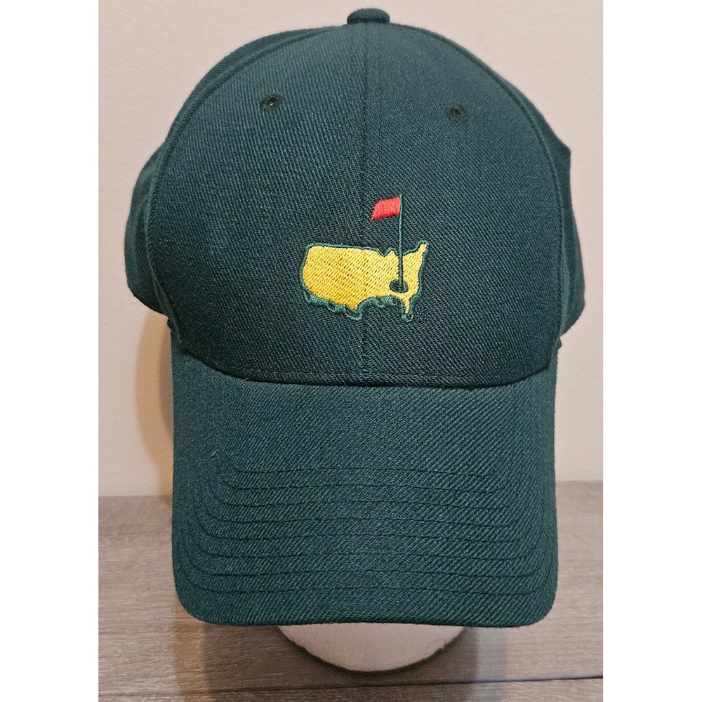 Masters Golf Fitted Professional Hat Size 7 1/2 Crows Nest Collection Wool Green